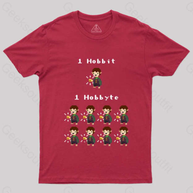 Bit Byte Geek T-Shirt Red / S