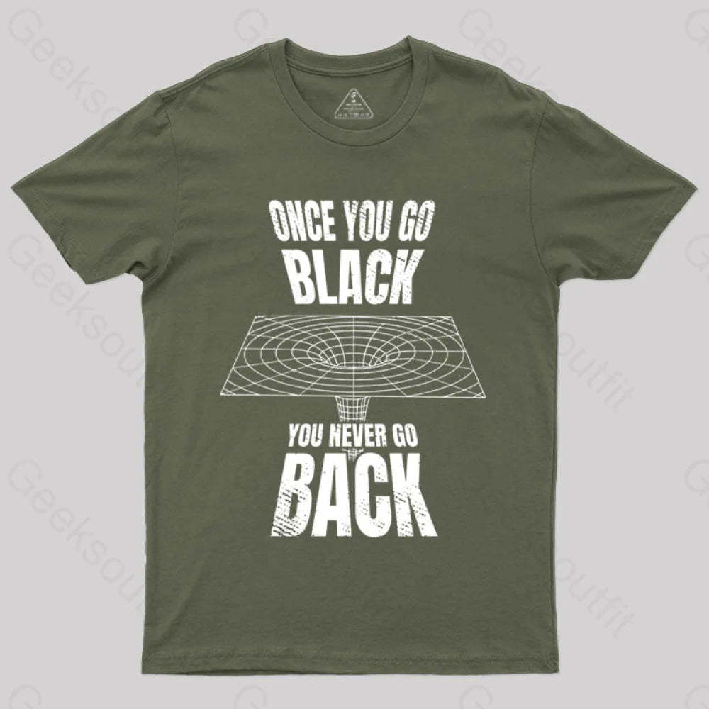 Black Hole Astrophysics Universe Science T-Shirt Army Green / S