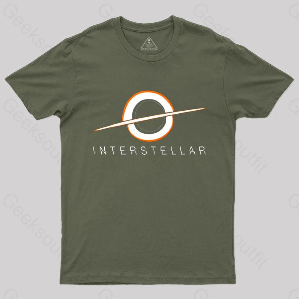 Black Hole Interstellar T-Shirt Army Green / S