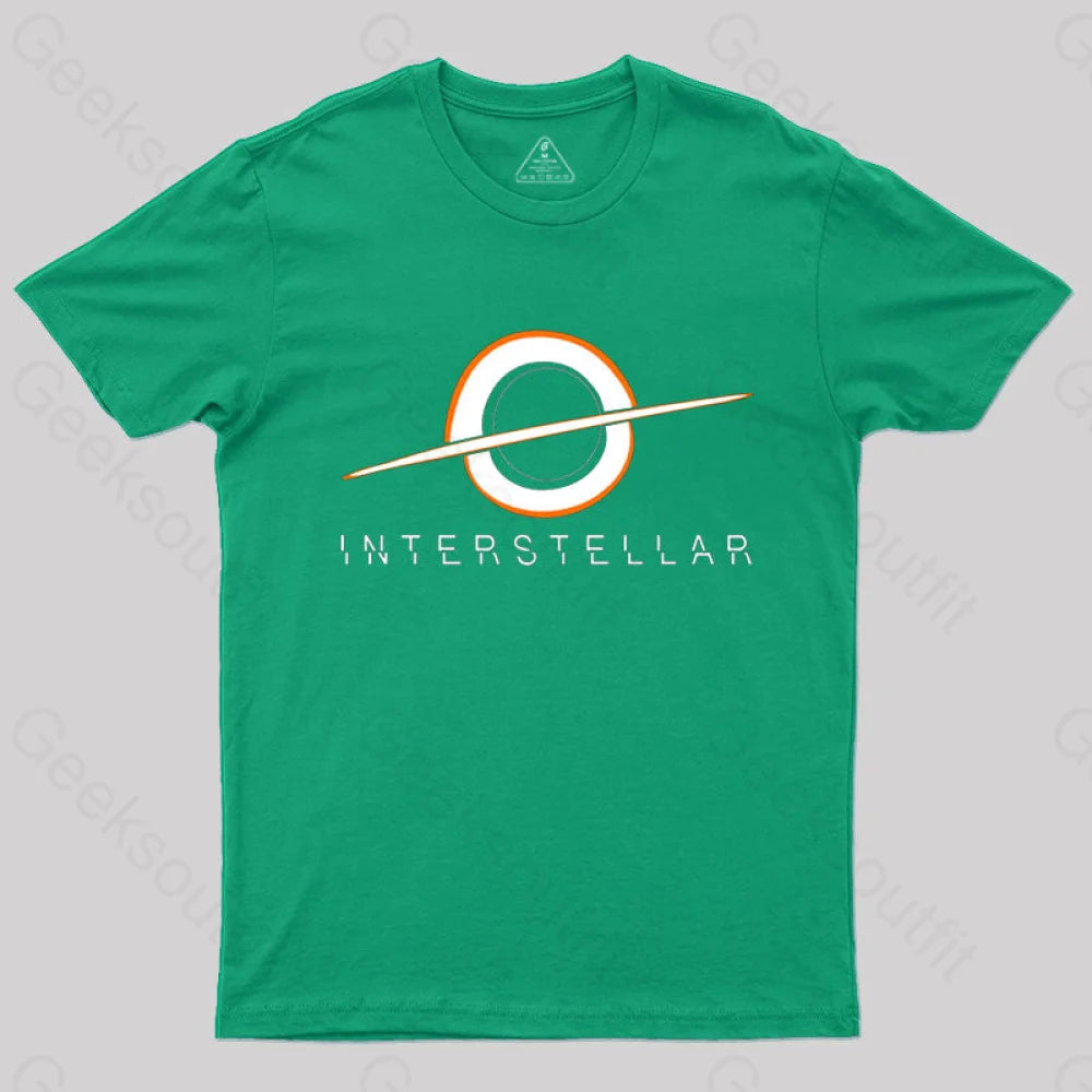 Black Hole Interstellar T-Shirt Green / S