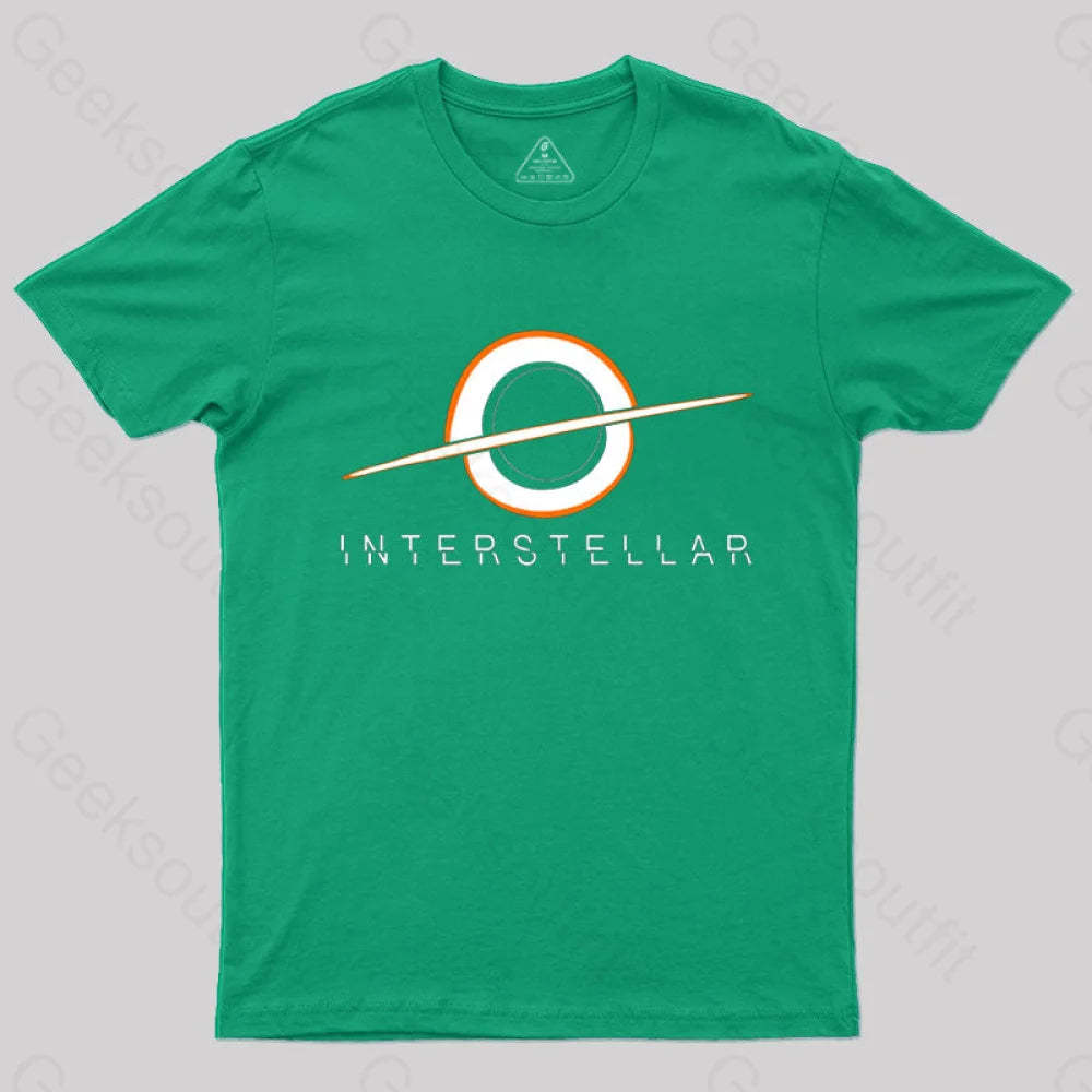 Black Hole Interstellar T-Shirt Green / S
