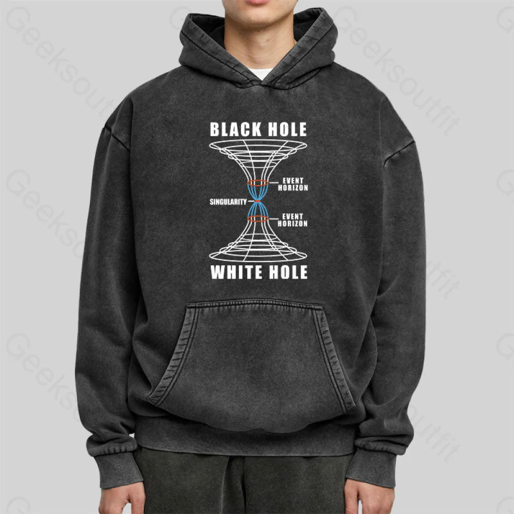 Geeksoutfit Black Hole Washed Hoodie for Sale