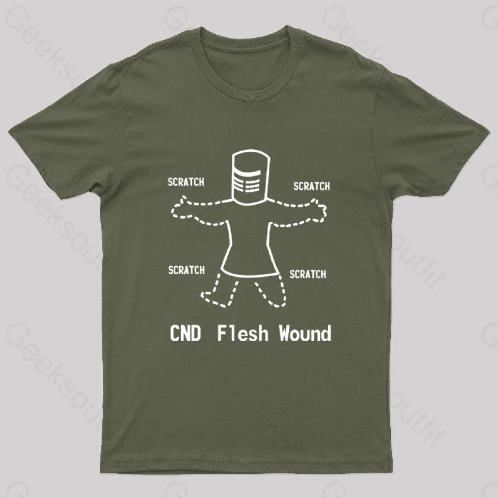 Black Knight Pipboy Geek T-Shirt Army Green / S