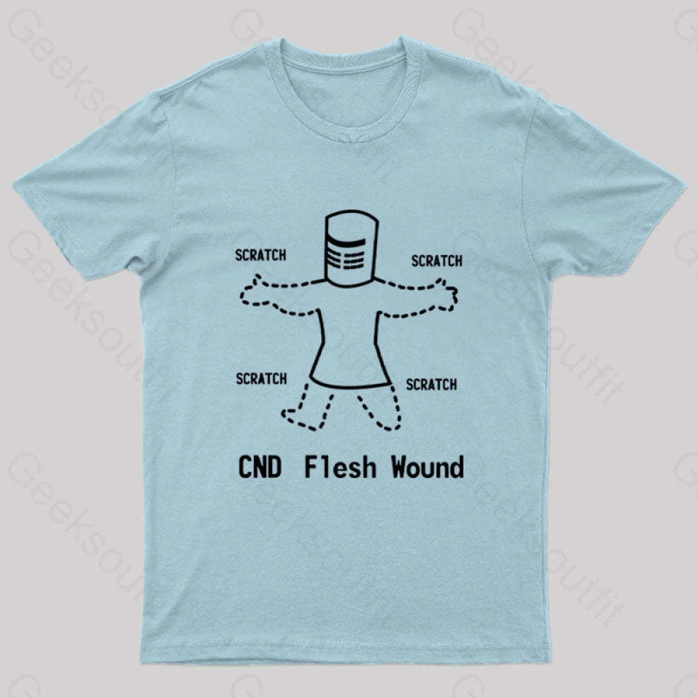 Black Knight Pipboy Geek T-Shirt Light Blue / S