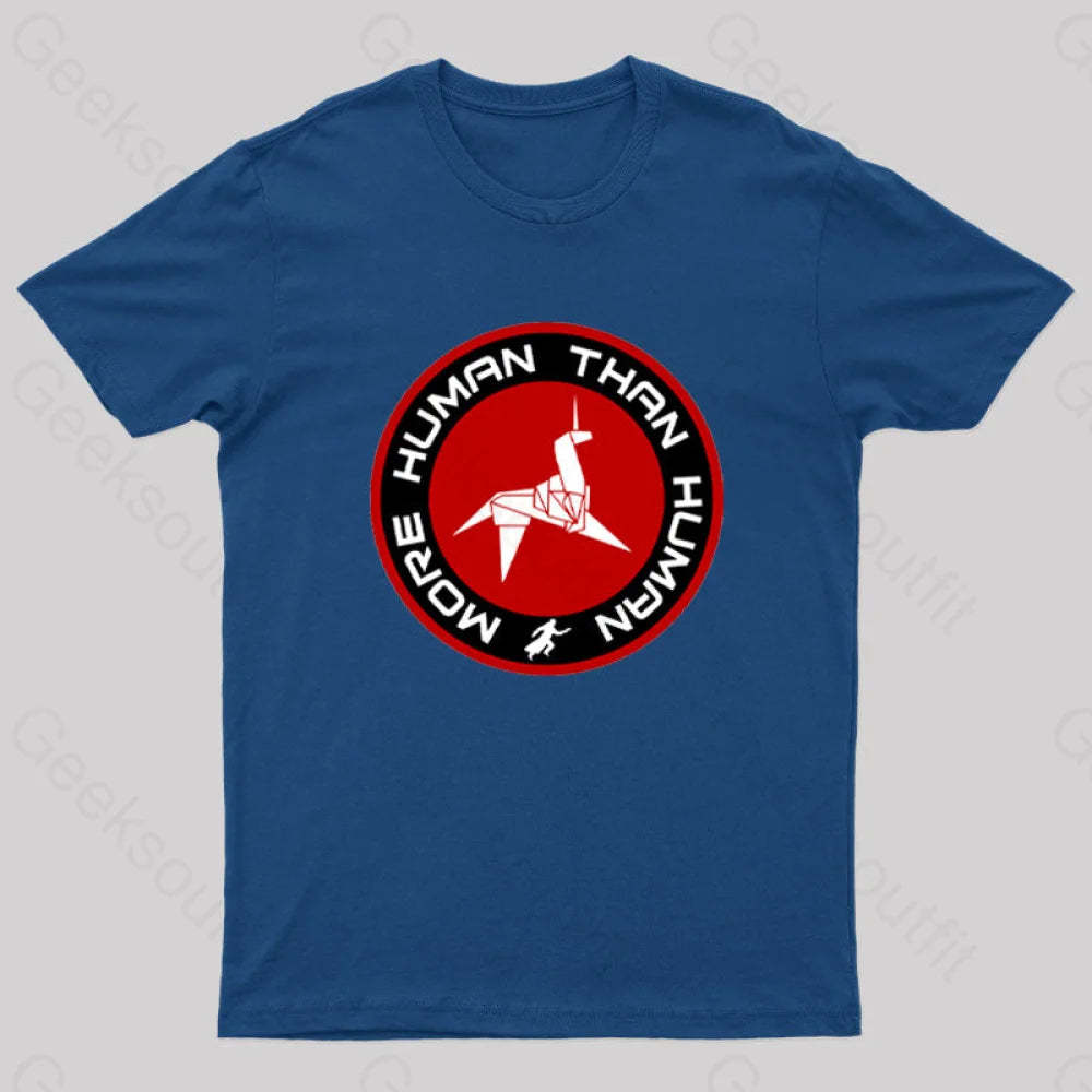 Blade Runner More Human Than Geek T-Shirt Navy / S