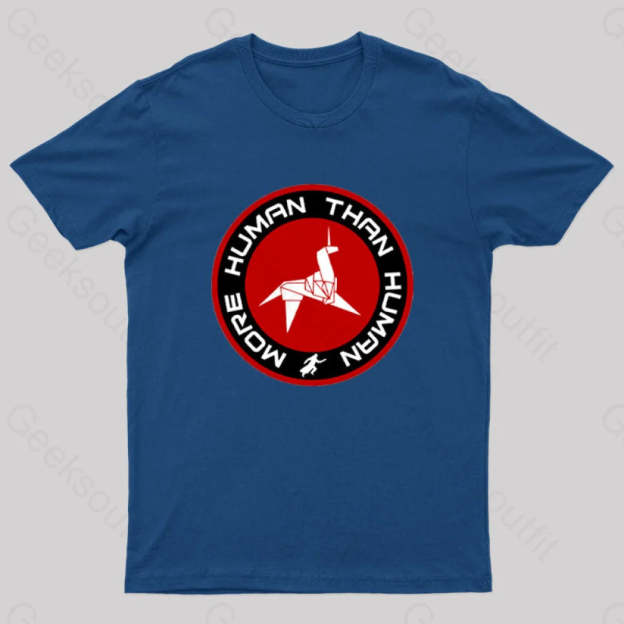 Blade Runner More Human Than Geek T-Shirt Navy / S
