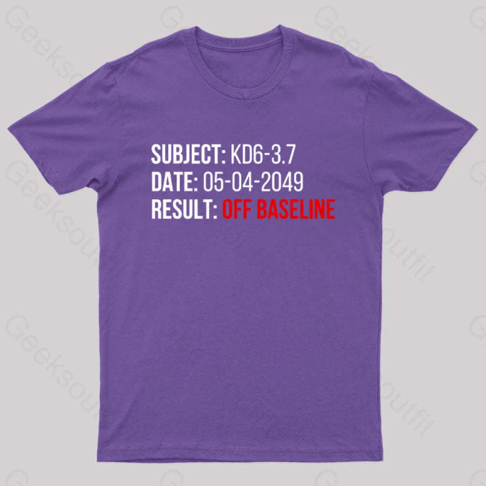 Blade Runner Off Baseline Nerd T-Shirt Purple / S