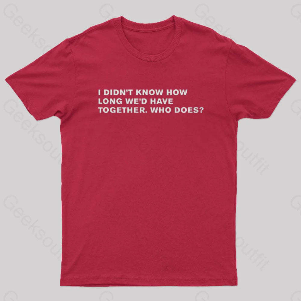 Blade Runner Quote Geek T-Shirt Red / S