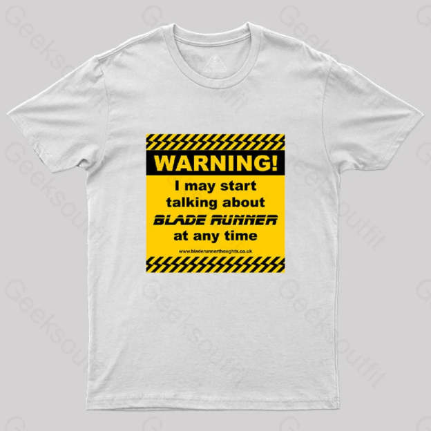 Blade Runner Warning 01 T-Shirt White / S