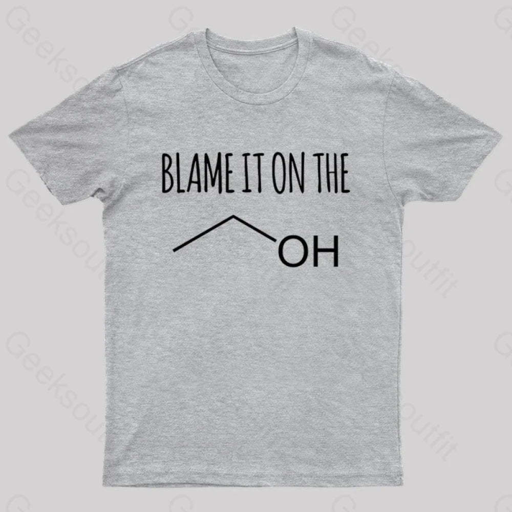 Blame It On The Alcohol T-Shirt Grey / S