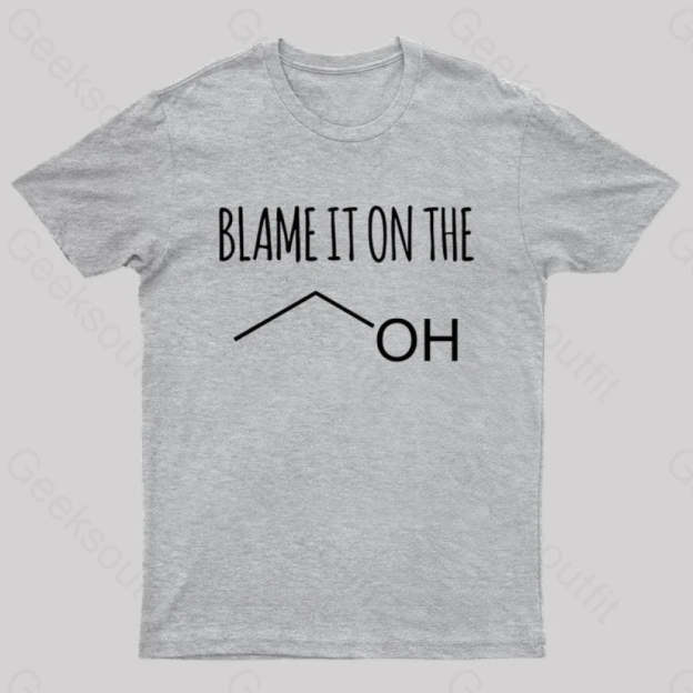 Blame It On The Alcohol T-Shirt Grey / S