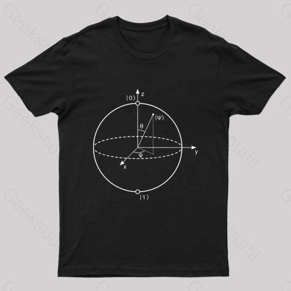 Bloch Sphere Geek T-Shirt Black / S