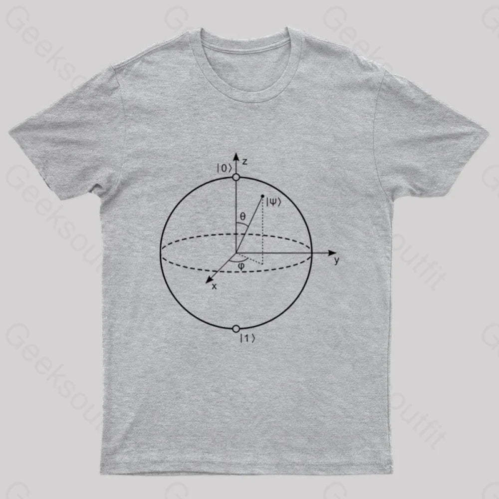 Bloch Sphere Geek T-Shirt Grey / S