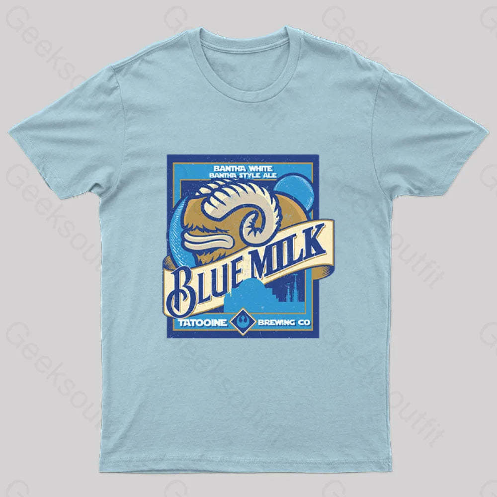 Blue Milk Geek T-Shirt Light / S