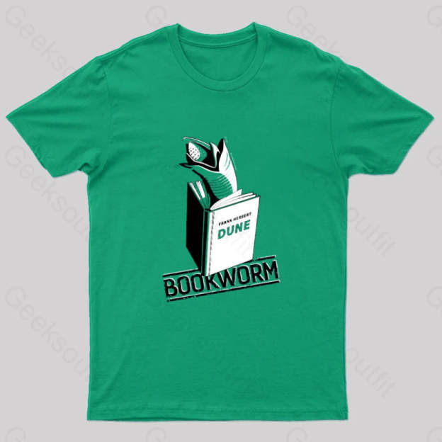 Bookworm Geek T-Shirt Green / S