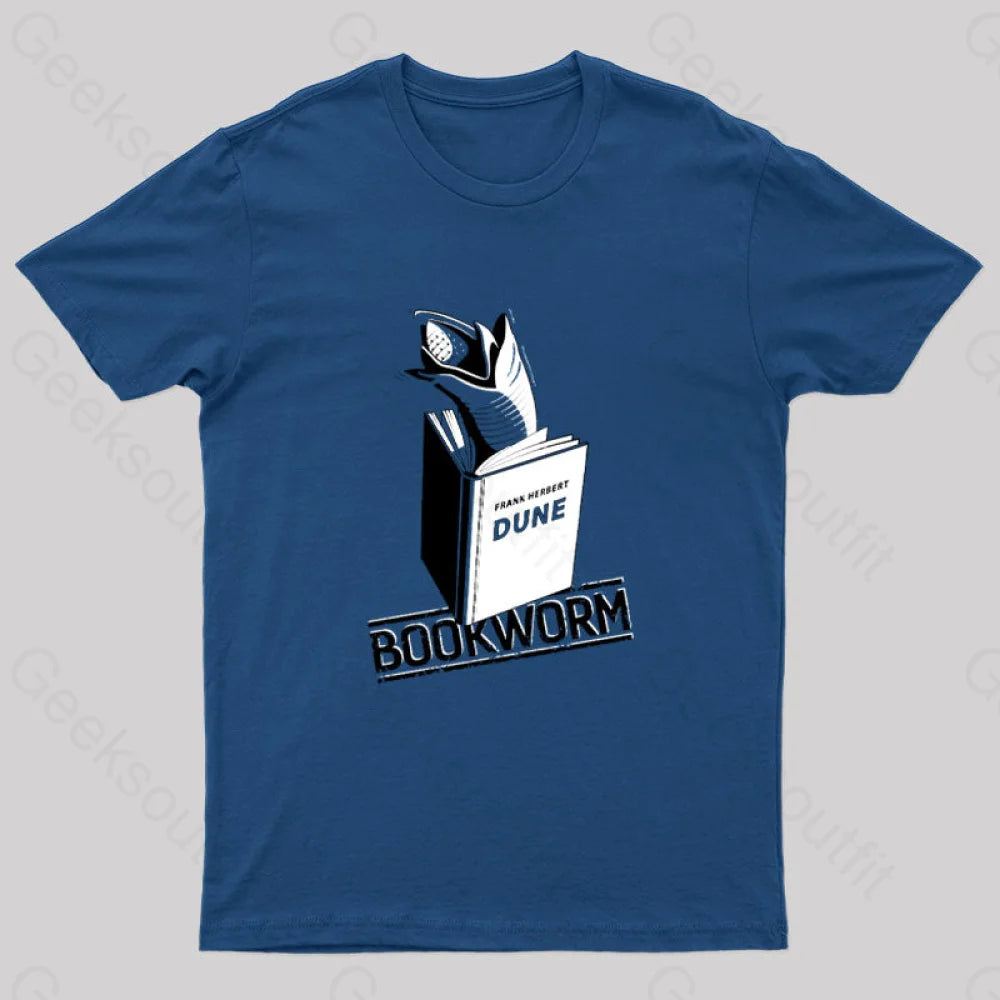Bookworm Geek T-Shirt Navy / S