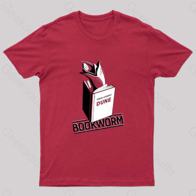 Bookworm Geek T-Shirt Red / S