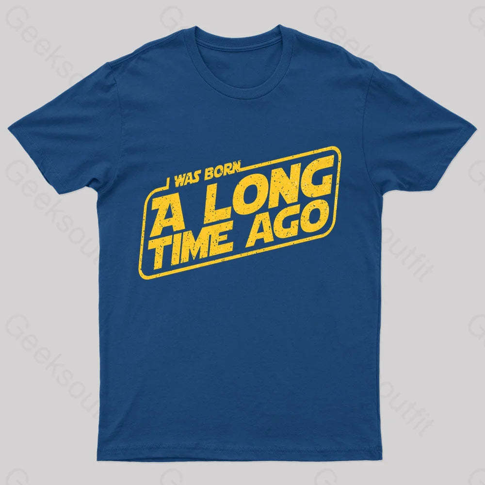 Born A Long Time Ago Nerd T-Shirt Navy / S