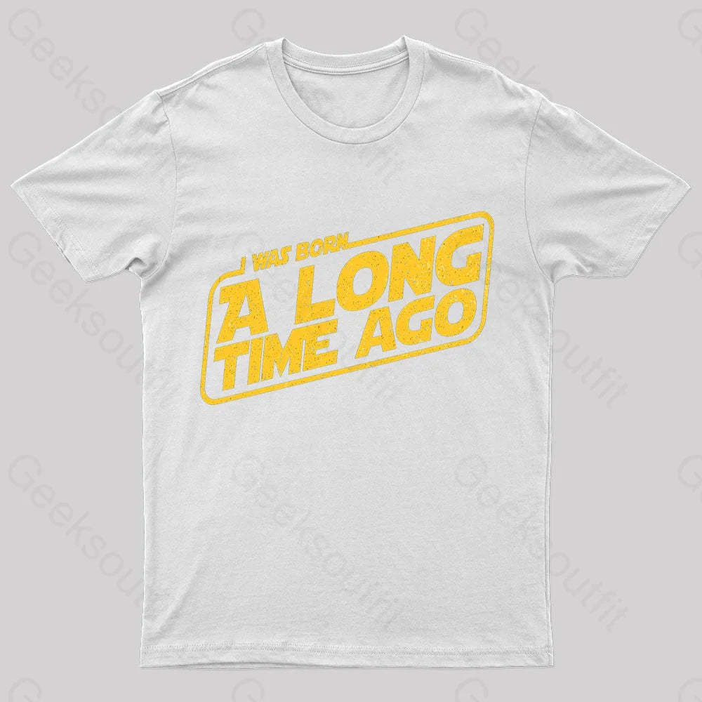 Born A Long Time Ago Nerd T-Shirt White / S