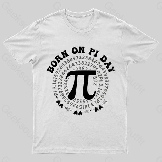 Born On Pi Day Nerd T-Shirt White / S