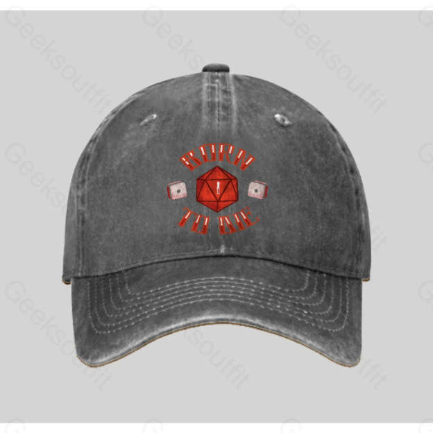 Born To Die Washed Vintage Baseball Cap Grey