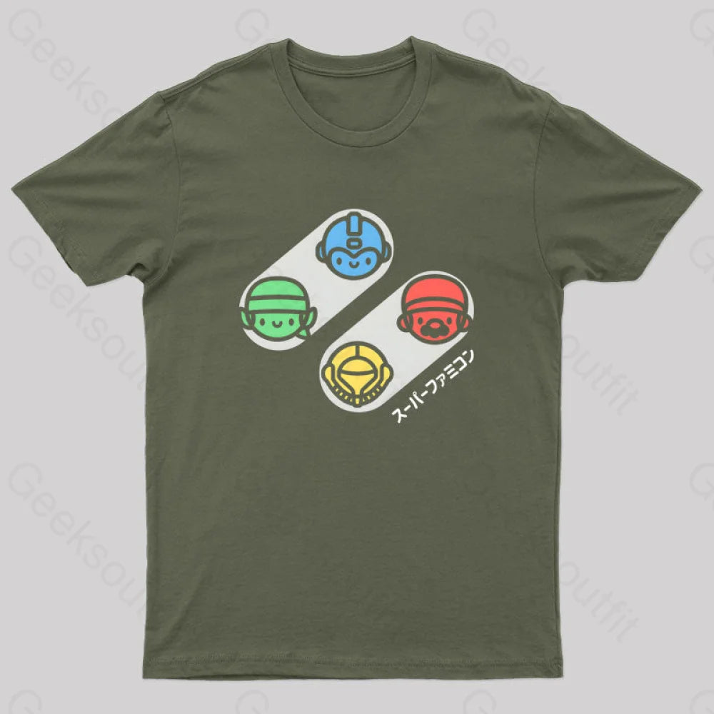 Botones Cl¨¢Sicos Geek T-Shirt Army Green / S