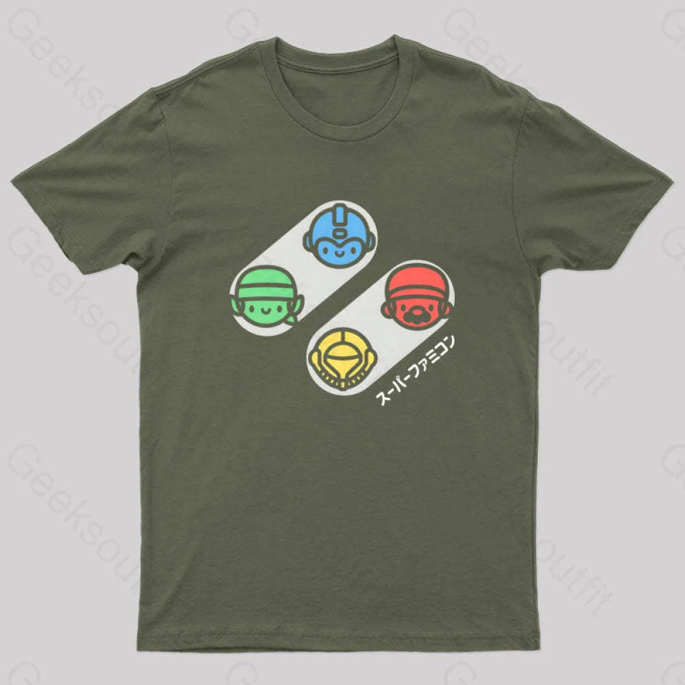 Botones Cl¨¢Sicos Geek T-Shirt Army Green / S