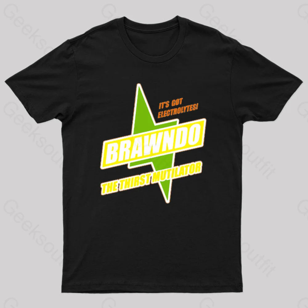 Brawndo Geek T-Shirt Black / S
