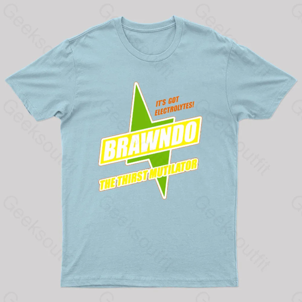 Brawndo Geek T-Shirt Light Blue / S