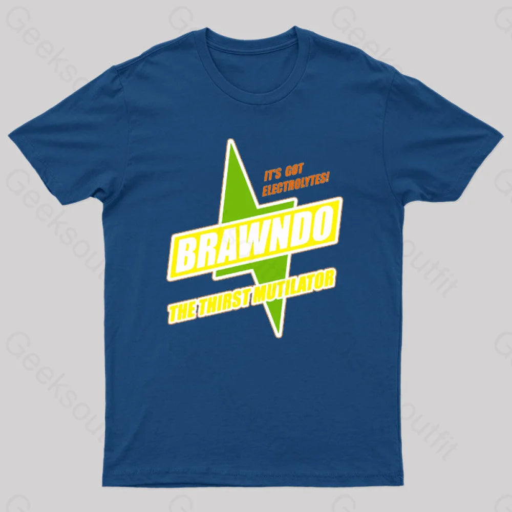 Brawndo Geek T-Shirt Navy / S