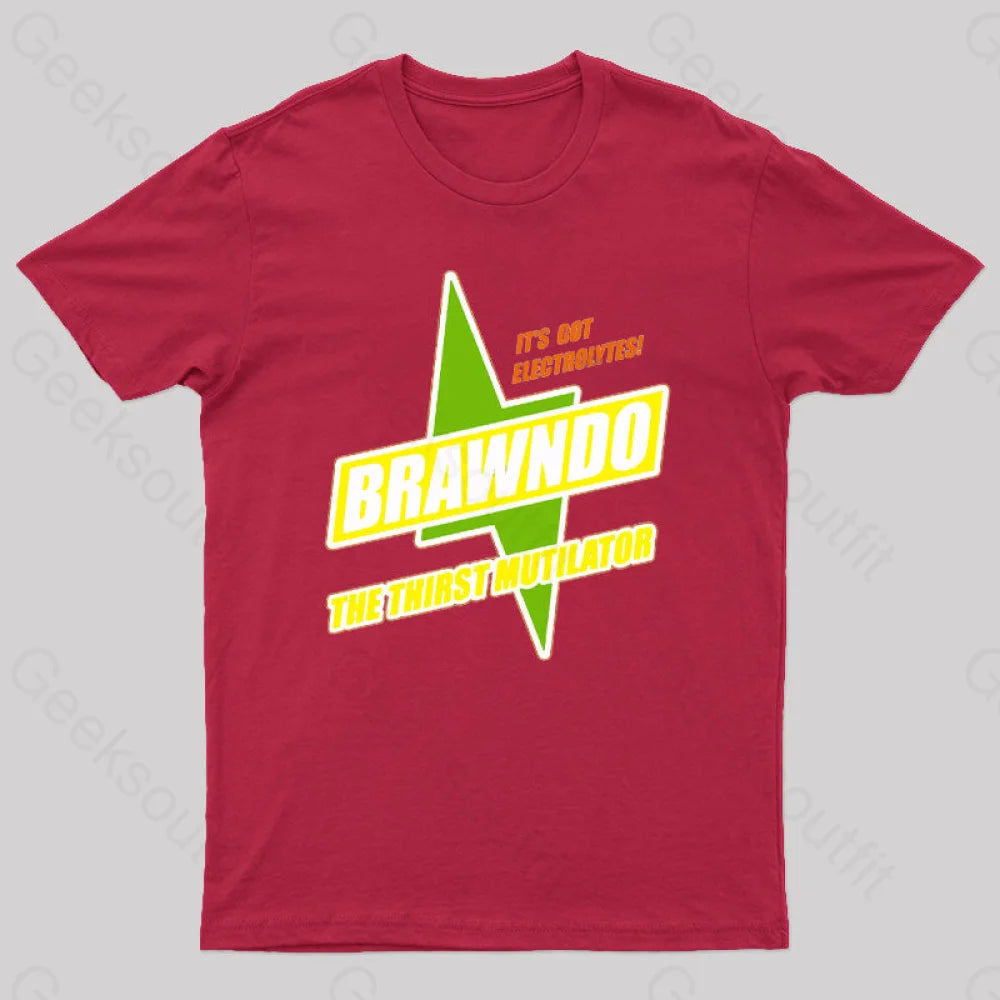 Brawndo Geek T-Shirt Red / S
