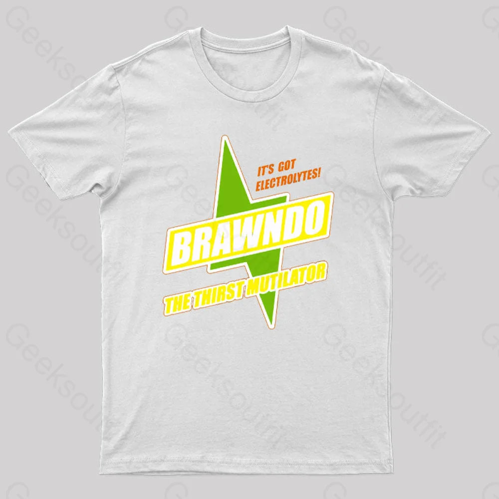 Brawndo Geek T-Shirt White / S