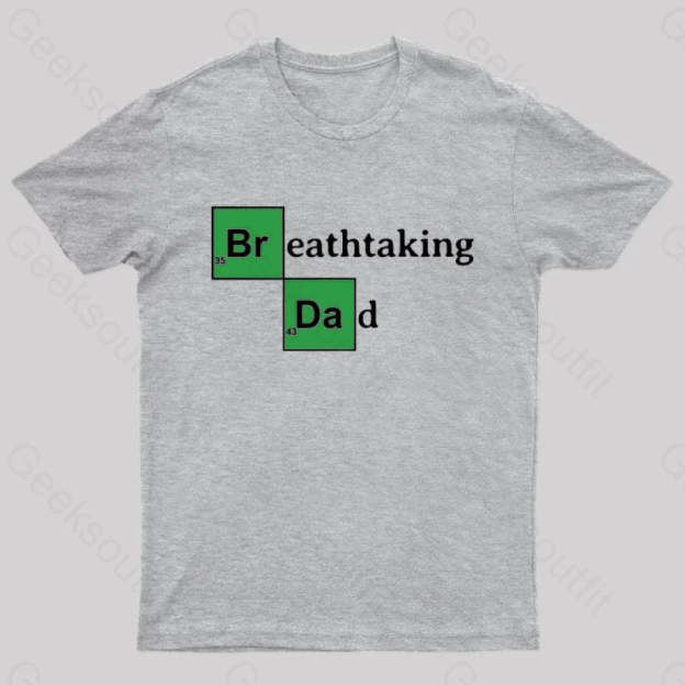Breathtaking Dad Geek T-Shirt Grey / S
