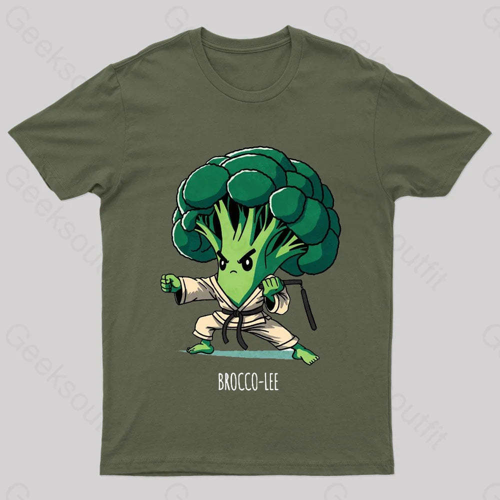 Brocco Lee Nerd T-Shirt Army Green / S