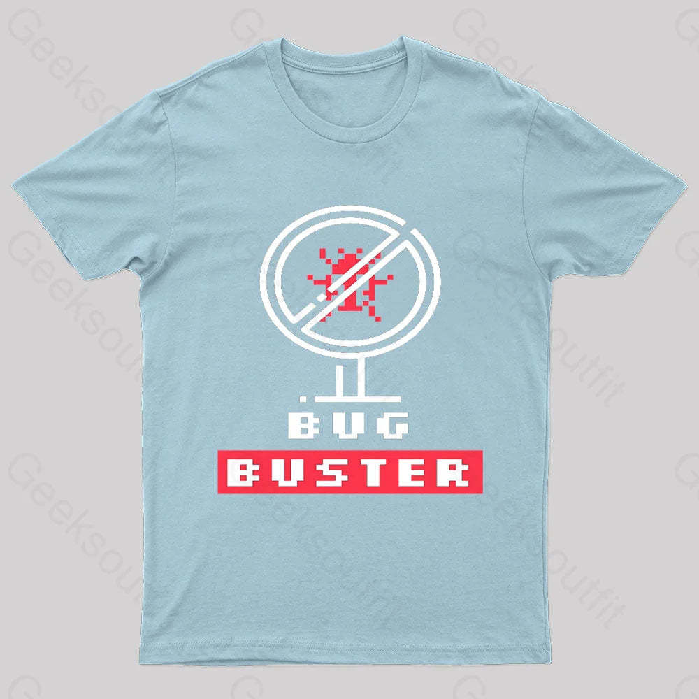 Bug Buster Geek T-Shirt Light Blue / S