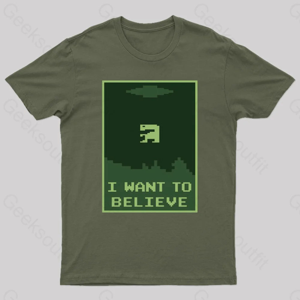 Buried Believer Nerd T-Shirt Army Green / S