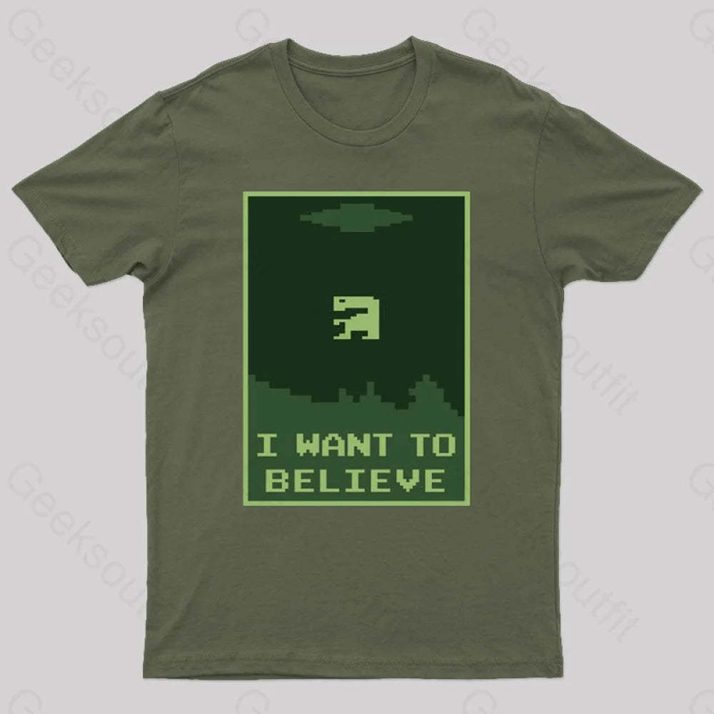 Buried Believer Nerd T-Shirt Army Green / S