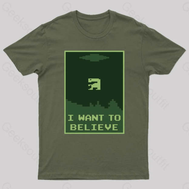 Buried Believer Nerd T-Shirt Army Green / S