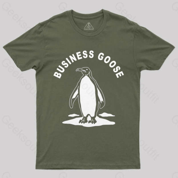 Business Goose T-Shirt Army Green / S