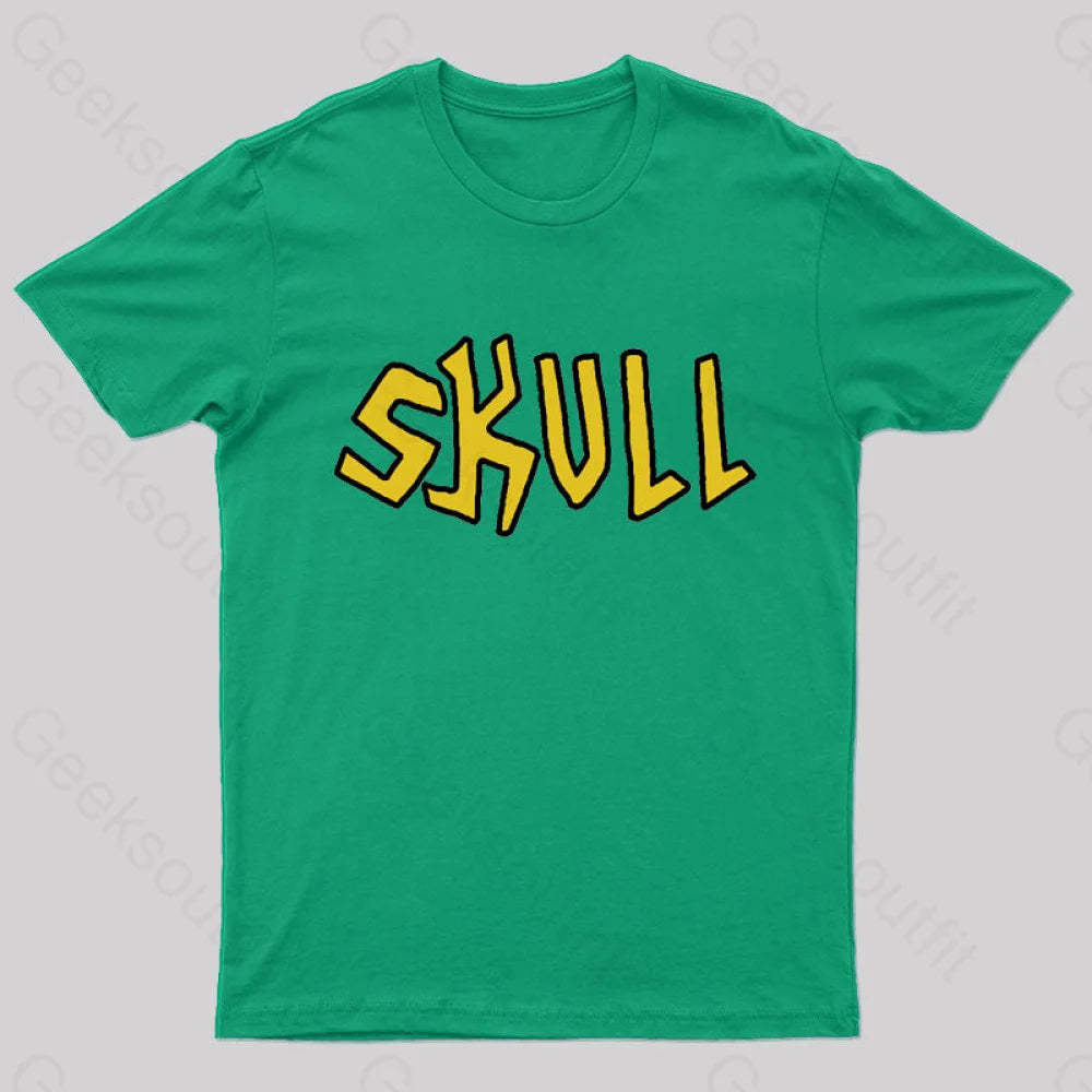Butt Head Costume Skull Geek T-Shirt Green / S