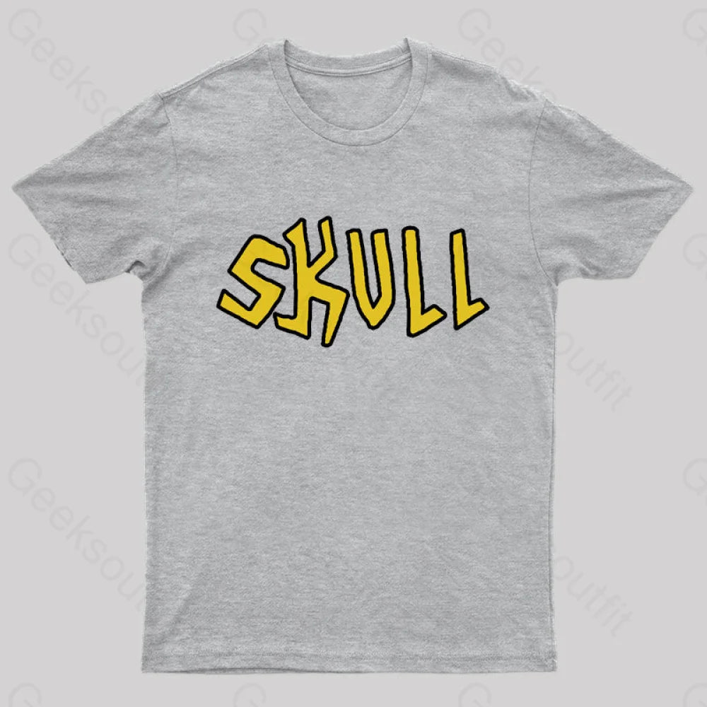 Butt Head Costume Skull Geek T-Shirt Grey / S