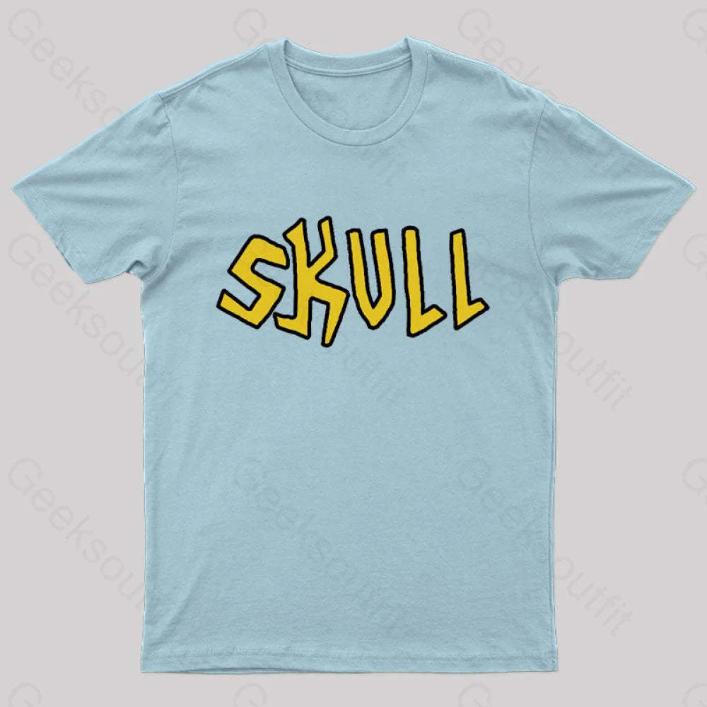 Butt Head Costume Skull Geek T-Shirt Light Blue / S