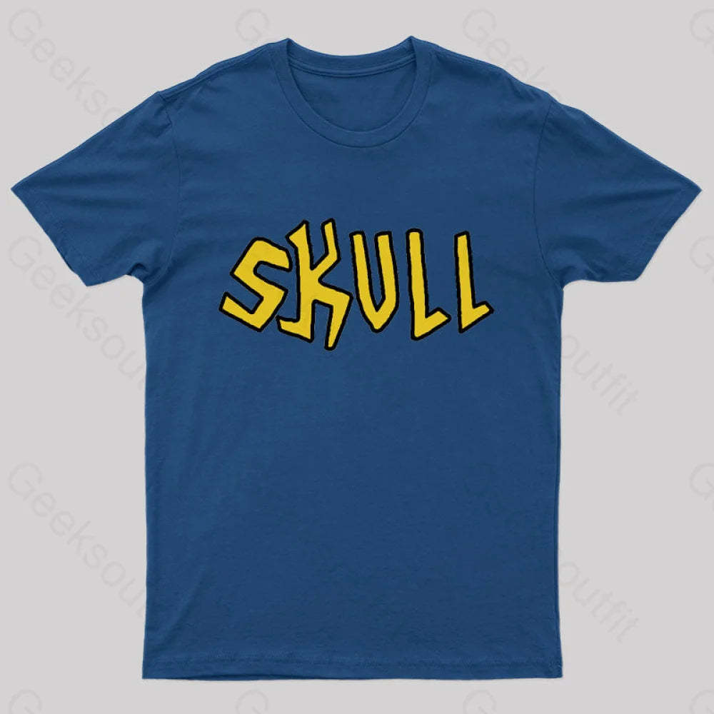 Butt Head Costume Skull Geek T-Shirt Navy / S