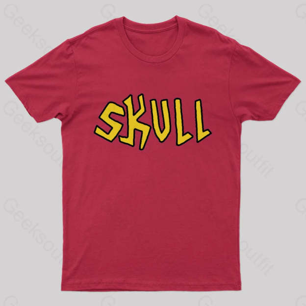 Butt Head Costume Skull Geek T-Shirt Red / S