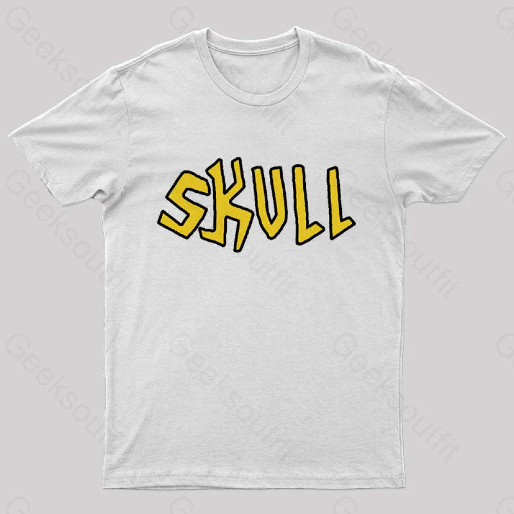 Butt Head Costume Skull Geek T-Shirt White / S