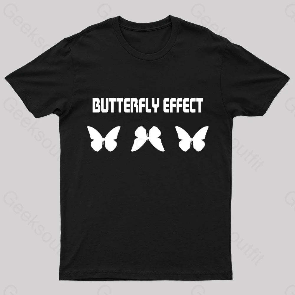 Butterfly Effect Geek T-Shirt Black / S