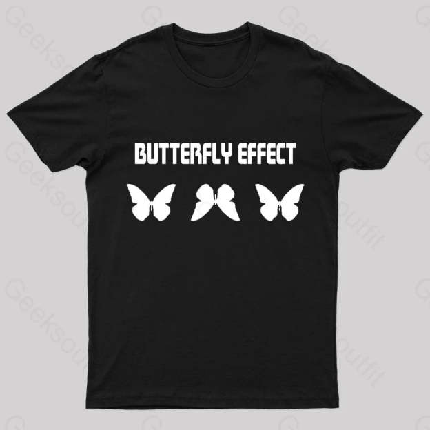 Butterfly Effect Geek T-Shirt Black / S