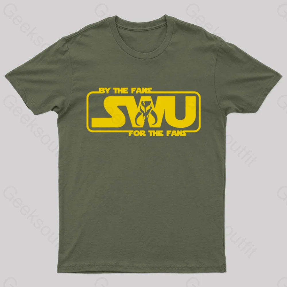 By The Fans Swu For Geek T-Shirt Army Green / S