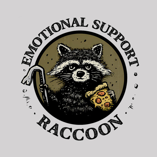 Emotional Support Raccoon Geek T-Shirt