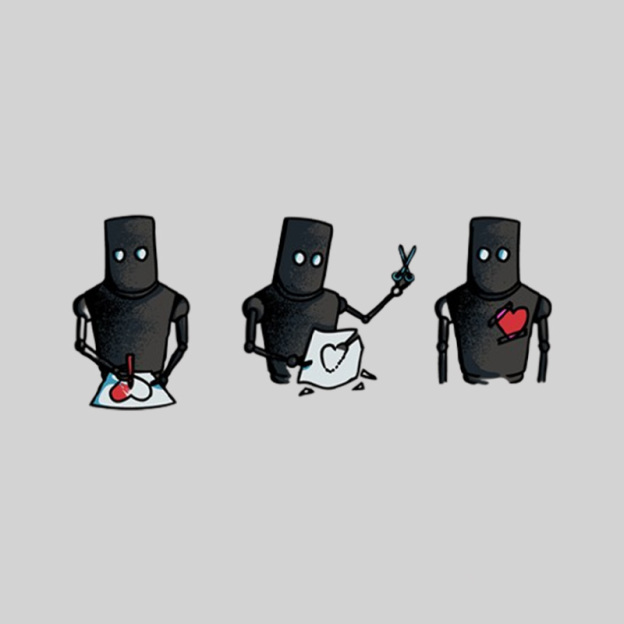 Robot Heart Geek T-Shirt